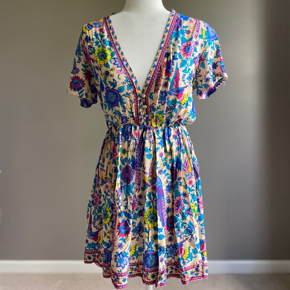 Paisley Mini Boho Dress - Picture 4 of 8